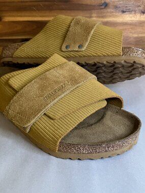 New Birkenstock Kyoto Sandals Corduroy Cork Brown